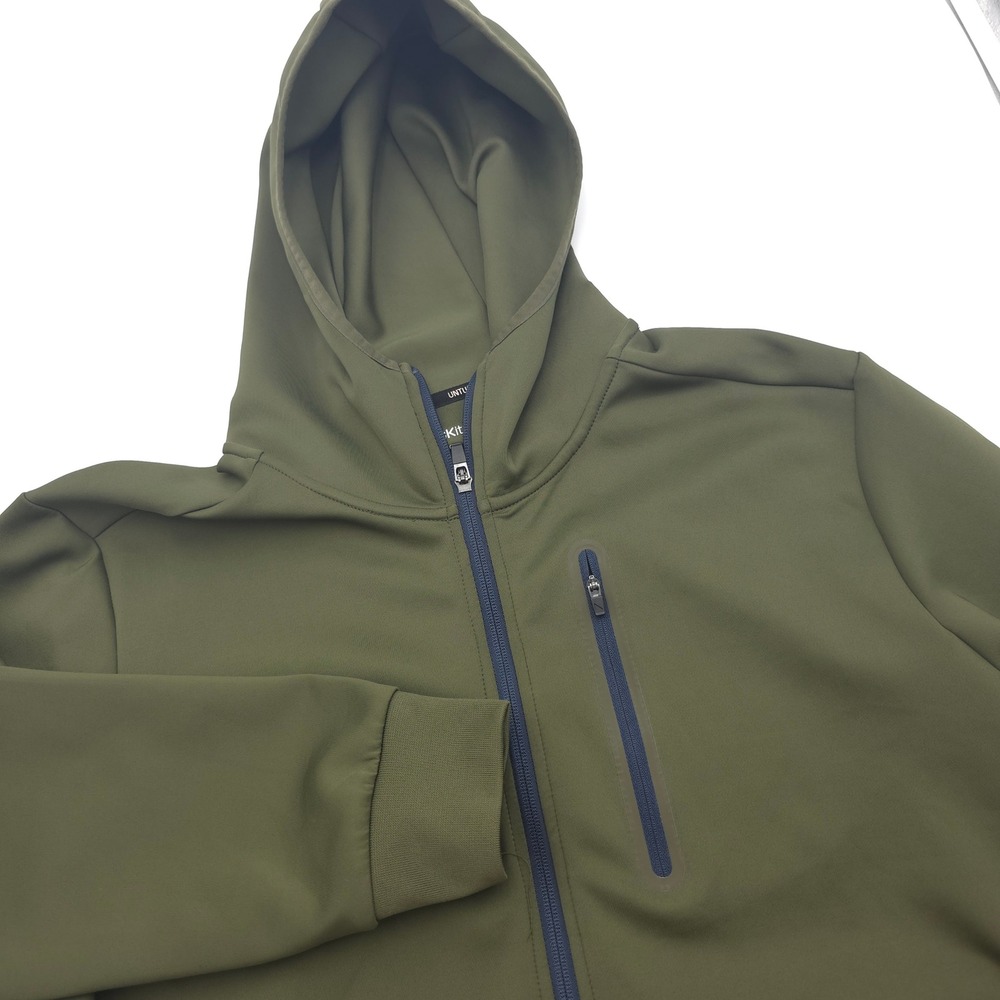 UNTUCKit Rivera Full Zip Hoodie Mens Size XL Green Performance Sweatshirt